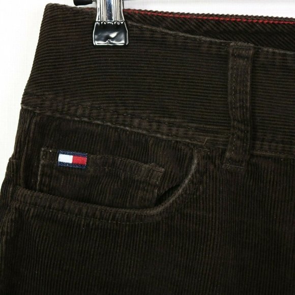Tommy Hilfiger Corduroy Bootcut Pants Jeans Brown 12 X 31 - Picture 7 of 9